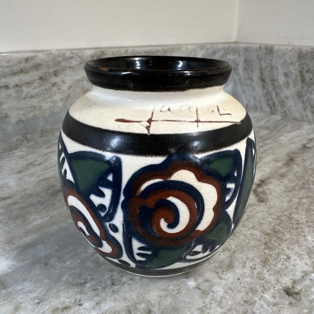 Paul Jacquet Pottery Vase Art Déco Céramique 4.5
